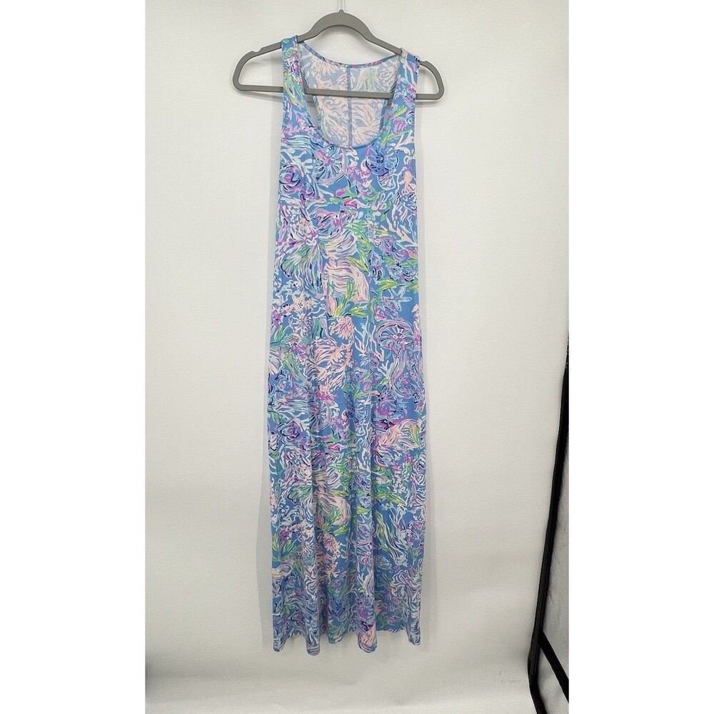 Lilly Pulitzer Treena Maxi Dress Multi All Together Now Size M Tropical Resort